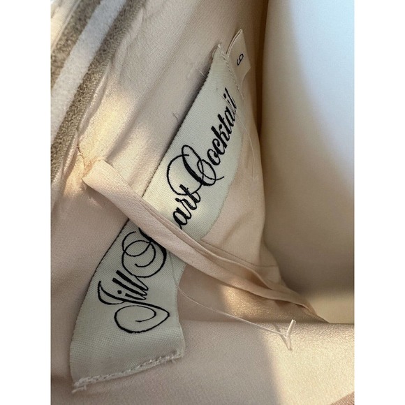 Jill Stuart Collection Dress Women's Beige Silk Bustier Cocktail Dress Size 6 - Picture 5 of 10